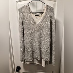 Apt. 9 Gray V-Neck Sweatshirt